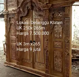 Gebyok pintu kusen kayu jati pintu