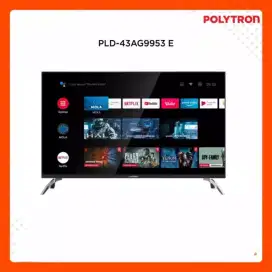 Smart Android Led TV 43 Polytron, Digital TV, Baru, Garansi &Tukar+