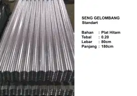 Seng gelombang bahan Spcc /plat hitam