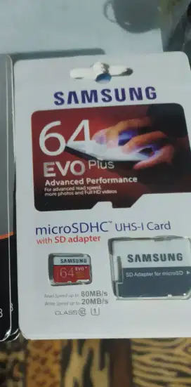 QR Microsd Samsung 64GB Speed 80mb/s