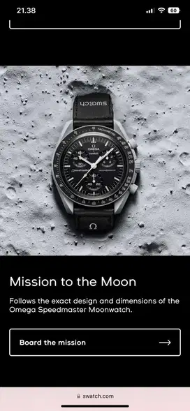 Omega swatch mission to the moon