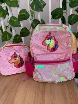 Tas sekolah anak UNICORN pink