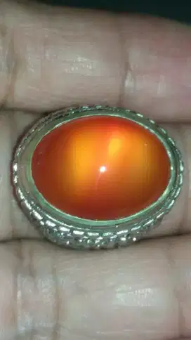 Jual Batu Cincin Red-Orangy Carnelian Rafflesia Istimewa TOP