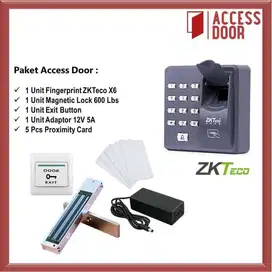 Paket Access Door Fingerprint ZKTeco X6 dengan pasang