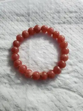 Gelang batu Rhodochrosite Shambala kualitas Super best-Argentina