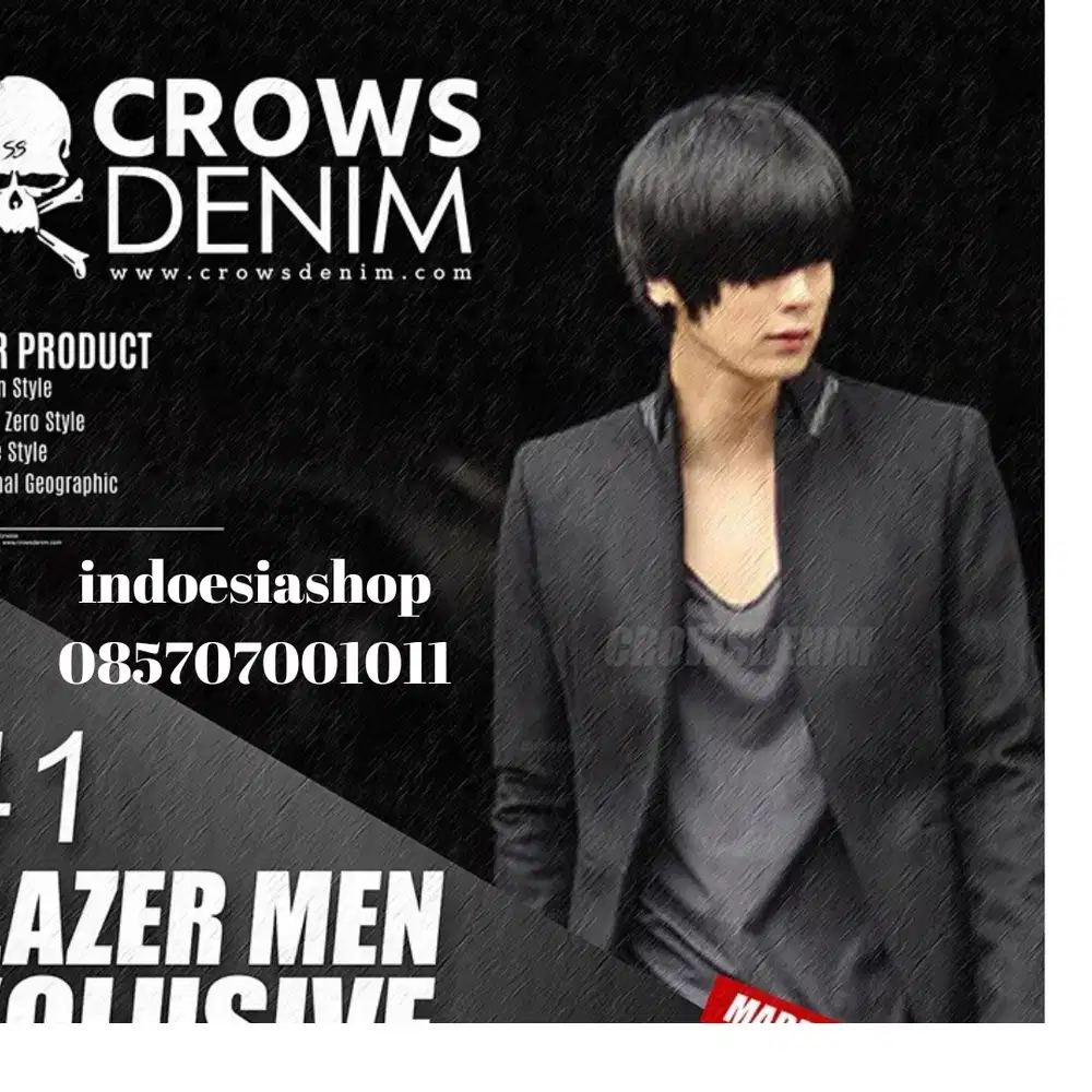 Blazer Casual Black Semi Coat Korean Style - SK41