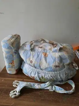 Diaper bag tas bayi kain ringan plus tmpt botol