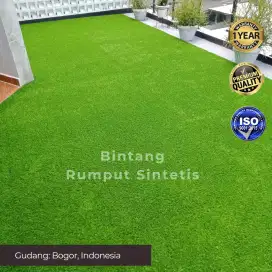 Pasang rumput sintetis premium 2cm