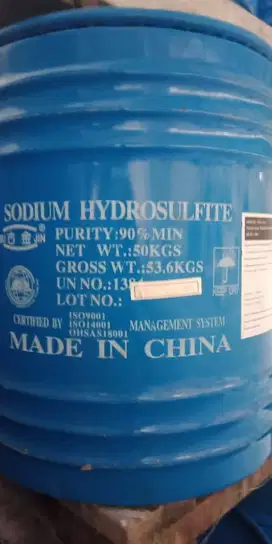 Jual bahan kimia Sodium hydrosulfyte 90% min drum 50 kg