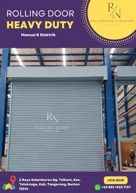 heavy duty rolling door manual/elektrik industri pabrik/pergudangan