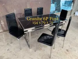 Meja makan bahan Granite BARU warna hitam