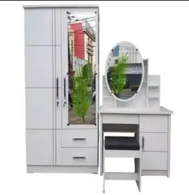 Lemari Pakaian 2 Pintu dan Meja Rias (Paket Kontrakan)