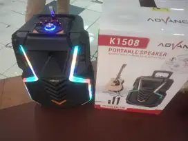 Portable speaker 15in+2mic wireless