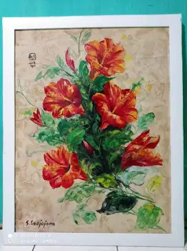 Lukisan Bunga karya S Sudjojono tahun 1970