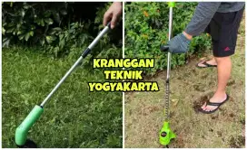 (KRANGGAN TEKNIK)potong rumput cordless pake baterai bisa dicas