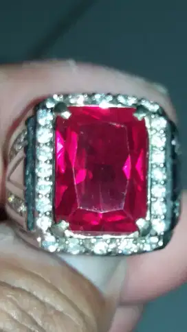 Jual Batu Cincin Red Delima Ruby Cutting Istimewa Top