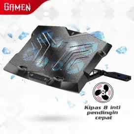 Gamen Cooling Pad Stand Laptop 8 Fan 3000RPM Kipas Pendingin Macbook