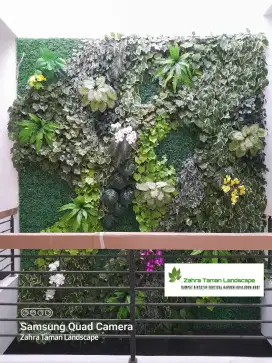 Taman Vertikal Sintetis Artificial Pembuatan Taman Vertikal Garden