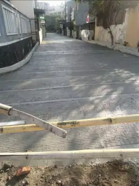 Land clearing cut and fill aspal jalan cor Paving hotmix turap beton