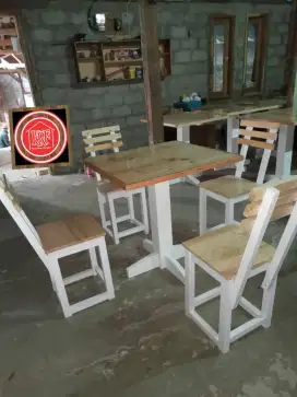 Meja kursi cafe, meja cafe,meja kursi resto