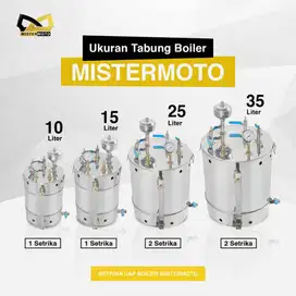 Setrika Uap Laundry dan Konveksi MISTERMOTO 15ltr 2 Setrika