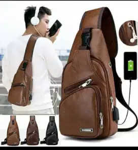 Tas slempang kulit pria