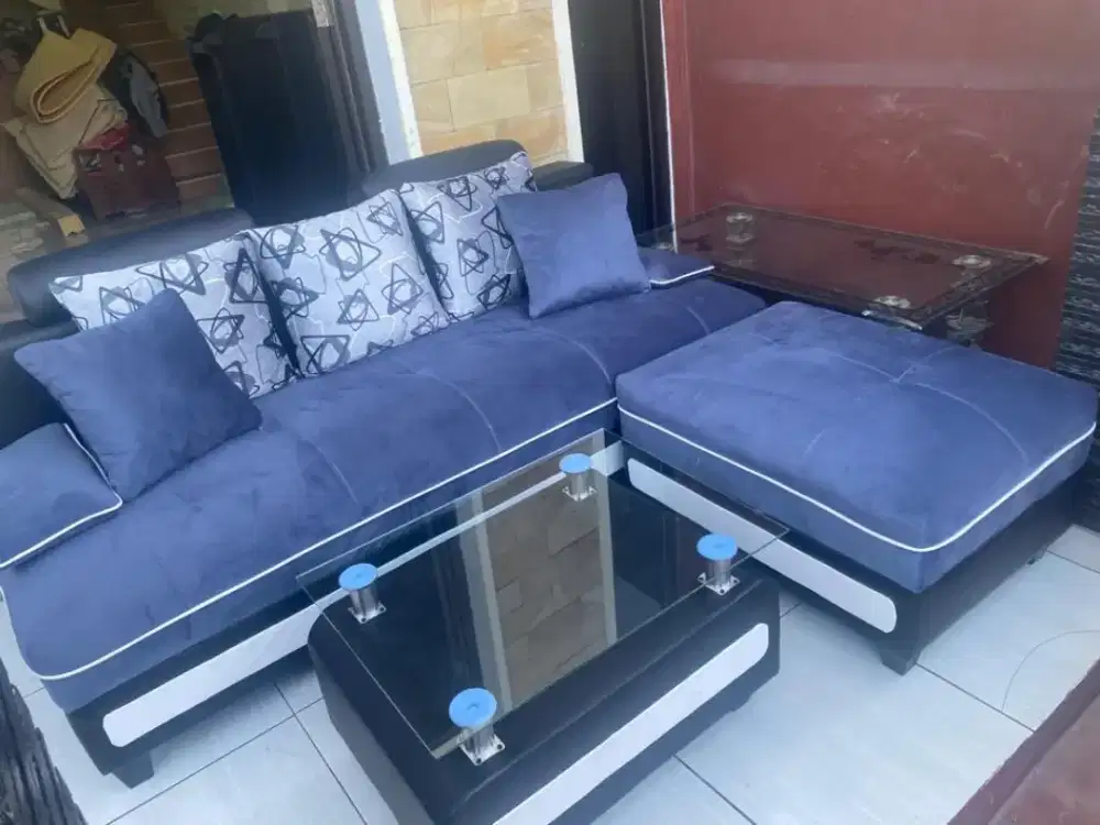 Ready siap kirim sofa L shape (byr bisa cod)