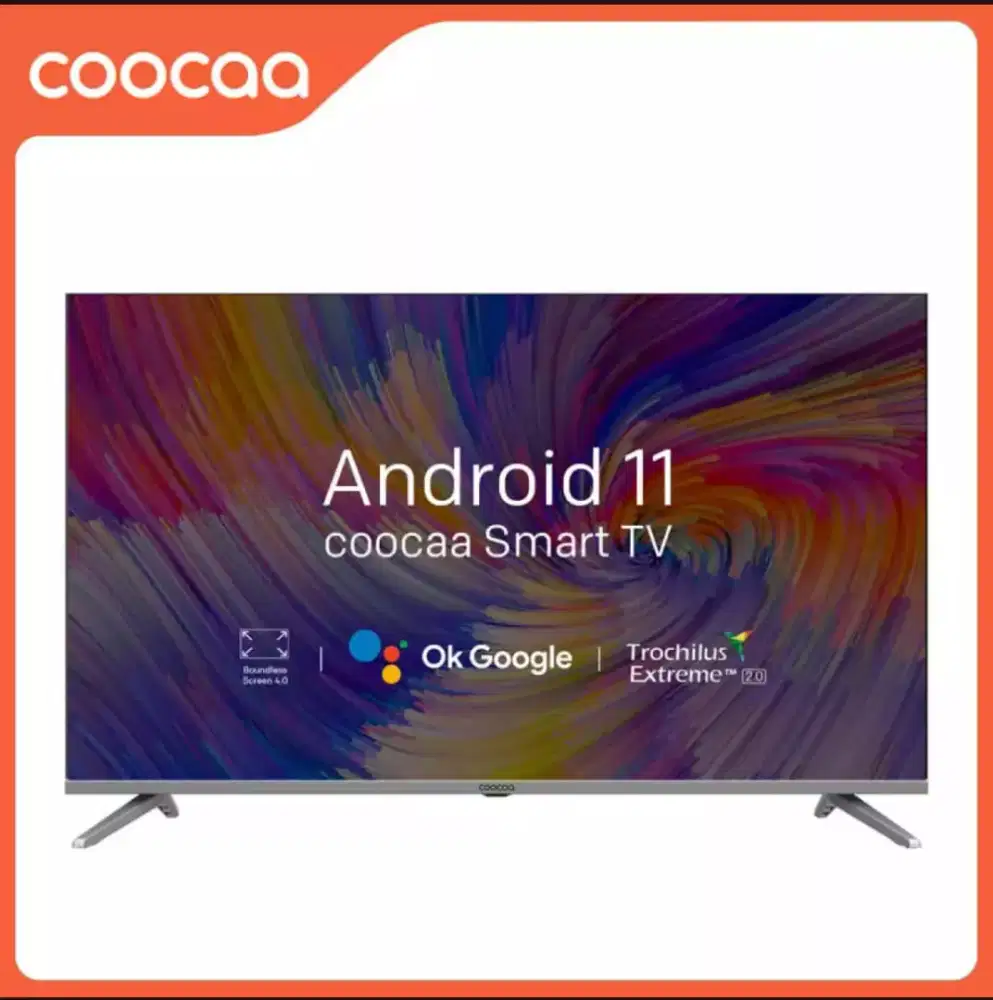 (GoogleTV) Coocaa Smart TV Android 32 Bezelles Netflix Digital BARU