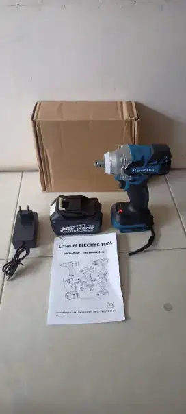 Impact wrench cordless cas baterai kamolee