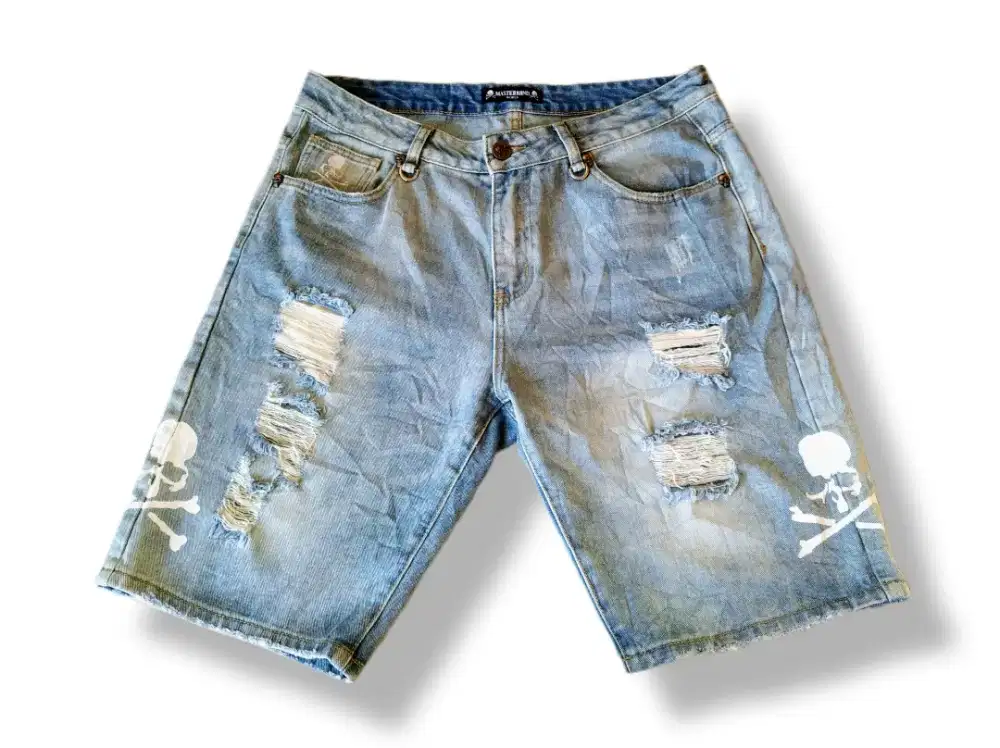 Celana pendek jeans Mastermind no bape supreme stussy carhartt fog