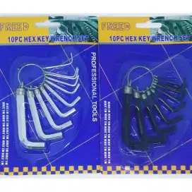 Kunci L Set 10 Pcs FREED Hex Key Varian Hitam - Putih