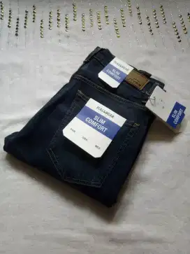 Celana Panjang Jeans PULL&BEAR Blue Washed. COD Jakarta dan sekitarnya