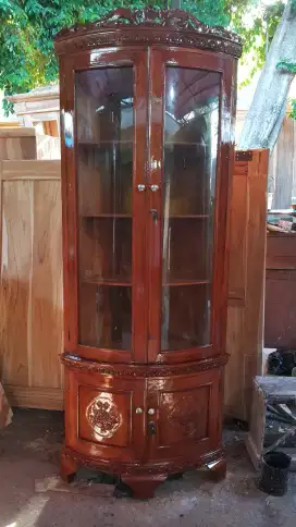 Buffet Sudut / Lamari Sudut 2 Pintu Jati