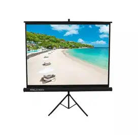 Tripod screen proyektor merk PIXEL ukuran 70inch