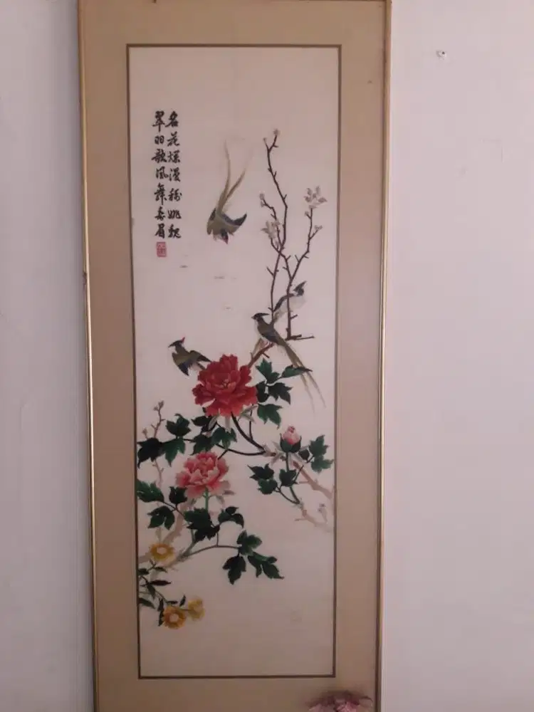 LUKISAN SULAM BUNGA dan BURUNG