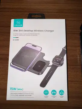 USAMS 3 in 1 Desktop Wireless Charger
