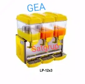 Mesin juice dispenser 3 tabung / pengaduk minuman dingin LP 12x3 gea