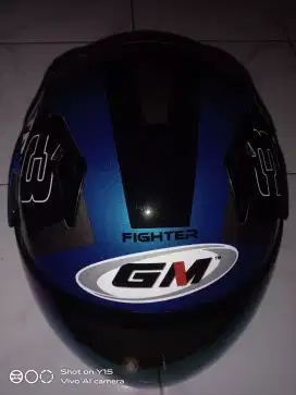 Helm GM half face warna biru