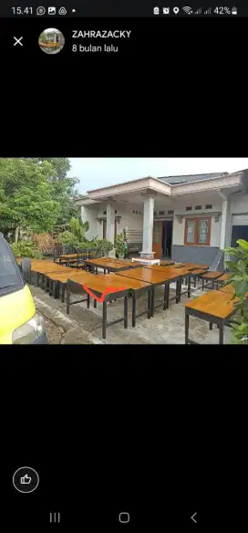 Meja kursiwarkop murah jati