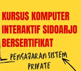 KURSUS LES KOMPUTER BERSERTIFIKAT/IJASAH DI SIDOARJO