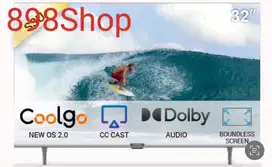 Coocaa LED TV 32 Smart TV Frameless Dolby Audio Digital TV USB Resmi