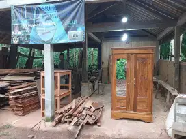 Almari pakaian, almari pintu 2, almari kayu akasia