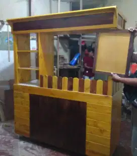 Di jual gerobak kayu jati belanda modern