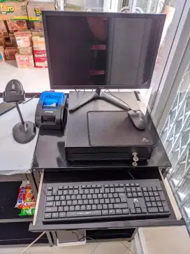 Komputer Kasir warung sembako & Rak Toko Kelontong