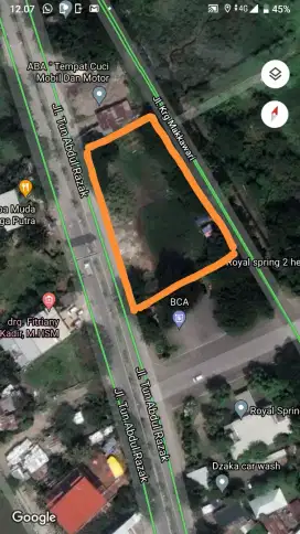 Dijual tanah Hertasning baru depan kantor pemasaran royal spring