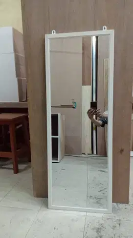 kaca cermin bingkai aluminium 120 x 40