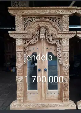 Pintu jati ukiran kusen