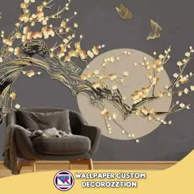 Wallpaper Dinding Motif Chinese Ranting - Wallpaper Dinding Custom 3D