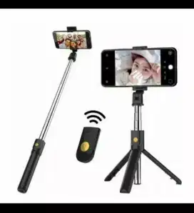 TONGSIS  LED TRIPOD 3 IN 1 SELFIE STICK BLUETOOTH REMOTE C