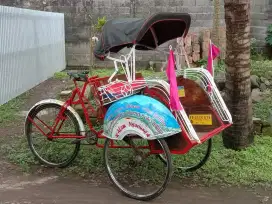 Becak onthel,becak lawasan